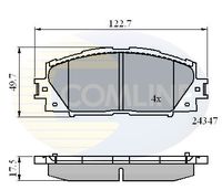 Komplet pločica, disk-kočnica COMLINE CBP01612