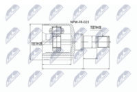 Homokinetički zglob, poluosovina NTY NPW-FR-023