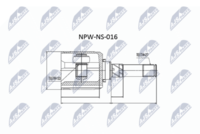Homokinetički zglob, poluosovina NTY NPW-NS-016