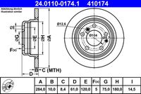 Kočioni disk ATE 24.0110-0174.1