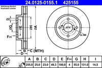 Kočioni disk ATE 24.0125-0155.1