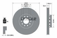 Kočioni disk TEXTAR 92098305