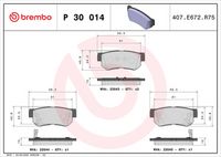 Komplet pločica, disk-kočnica BREMBO P 30 112