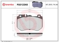 Komplet pločica, disk-kočnica BREMBO P50123NX