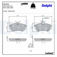 Komplet pločica, disk-kočnica DELPHI LP3437