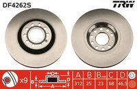 Kočioni disk TRW DF4262S