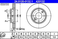Kočioni disk ATE 24.0120-0132.1
