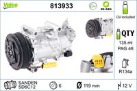 Kompresor, klima-uređaj VALEO 813933