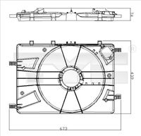 Držač, ventilator hladnjaka TYC 825-0016-1