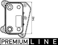 Uljni hladnjak, ulje za motor MAHLE CLC 38 000P