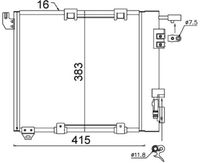 Hladnjak klime, kondenzator MAHLE AC 349 000S