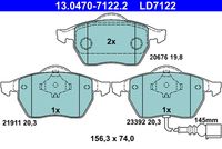 Komplet pločica, disk-kočnica ATE 13.0470-7122.2