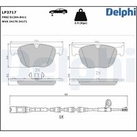 Komplet pločica, disk-kočnica DELPHI LP3717