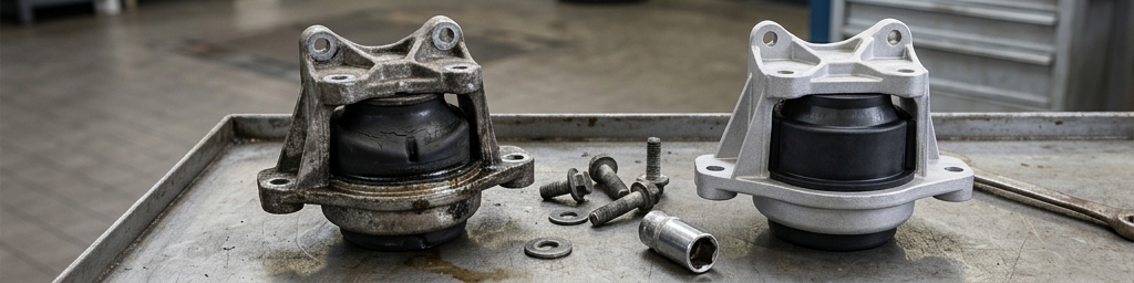 Zamena i detalj dela — Pregled dotrajalog nosača motora na Mercedes C Class W204 / W205 220 CDI