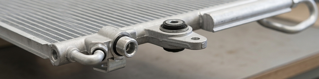 Detalj kompatibilnosti — Hladnjak klime za Mercedes C Class W204 i W205 sa fokusom na kompatibilnost dela