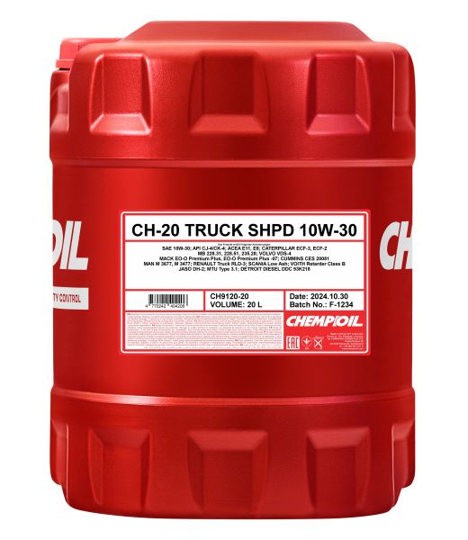 Ulje za motor CHEMPIOIL CH-20 SHPD 10W30 20L PL