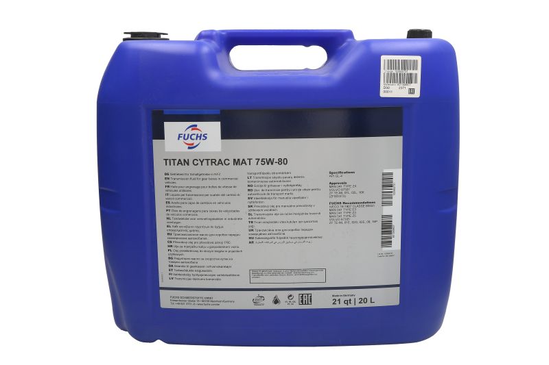 Ulje ručnog menjača FUCHS OIL TITAN CY.MAT.75W80 20L