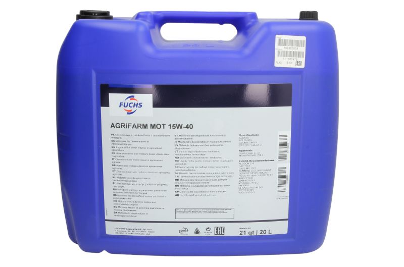 Ulje za motor FUCHS OIL AGRIFARM MOT 15W40 20L